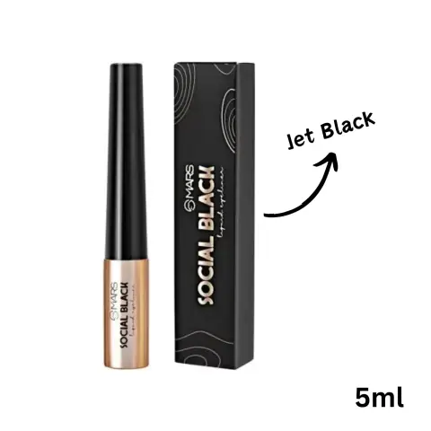 MARS Social Black Liquid Eyeliner | Super Easy Application | Long Wear